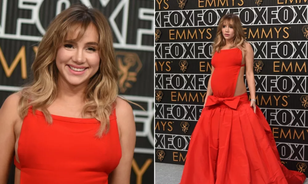 Emmy Awards 2024: Suki Waterhouse Flaunts Her Baby Bump In A Backless Red Gown